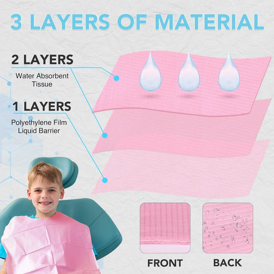 pink dental bibs3 pink dental bibs3